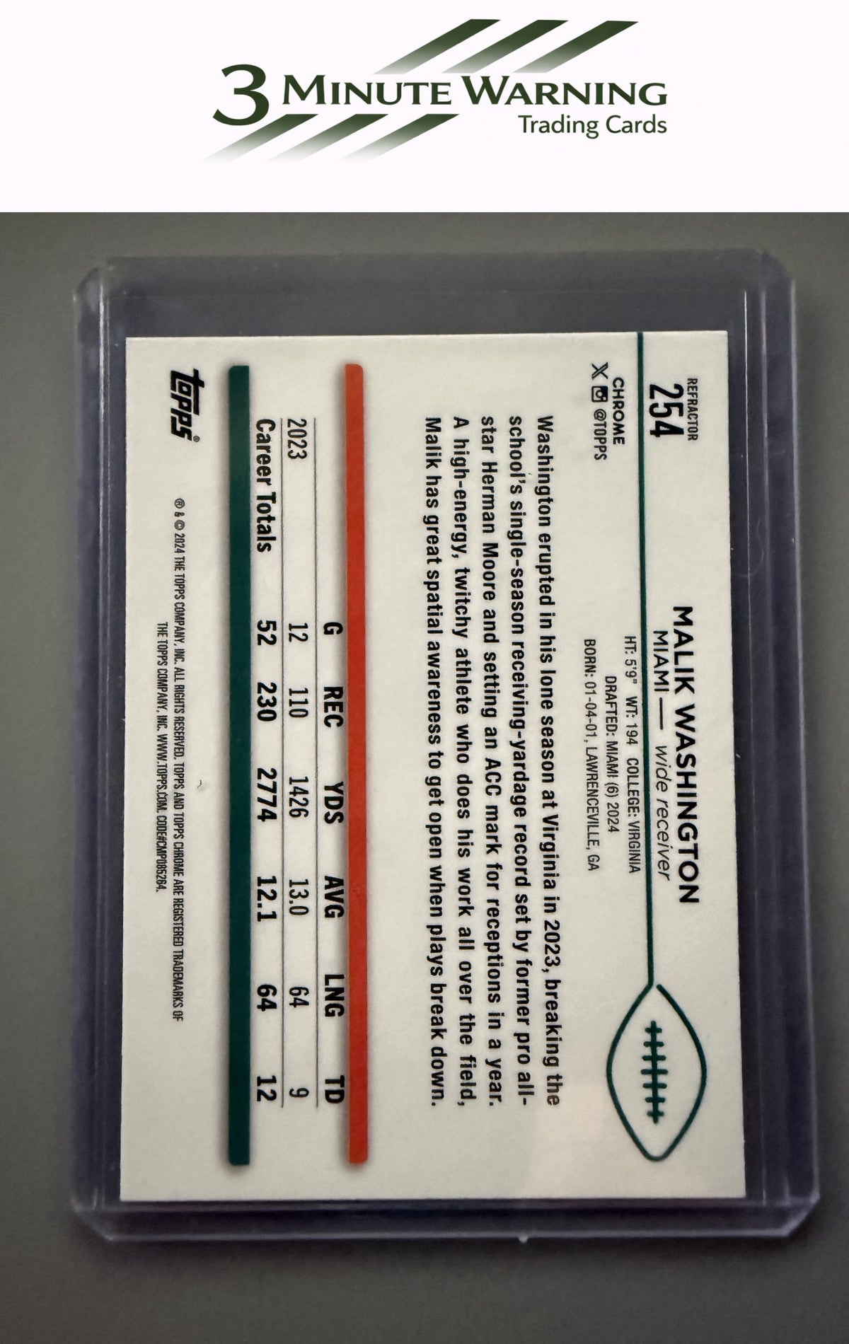 2024 Topps Chrome #254 Malik Washington