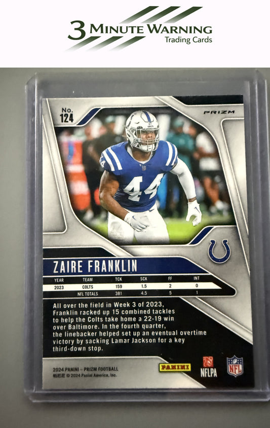 2024 Panini Prizm #124 Zaire Franklin Silver
