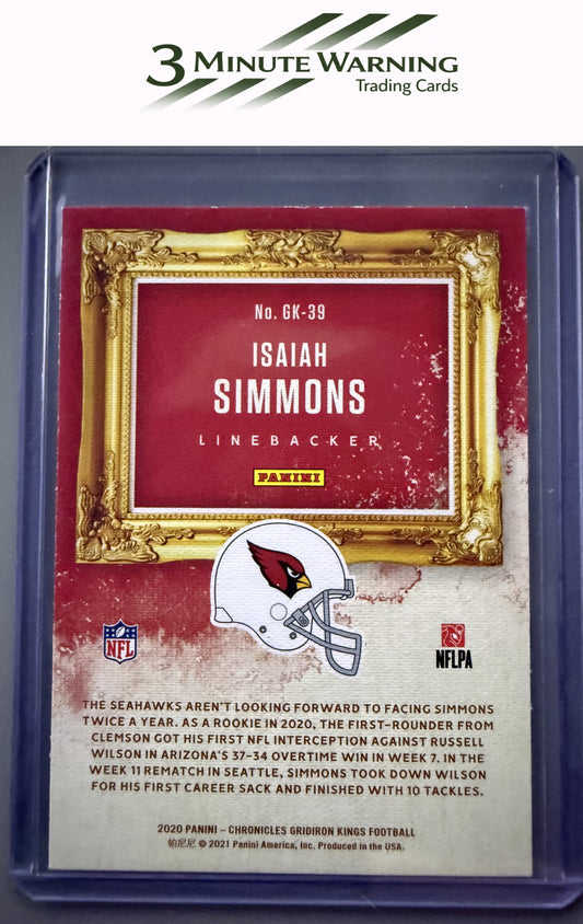 2020 Panini Chronicles #GK-39 Isaiah Simmons Gridiron Kings Pink