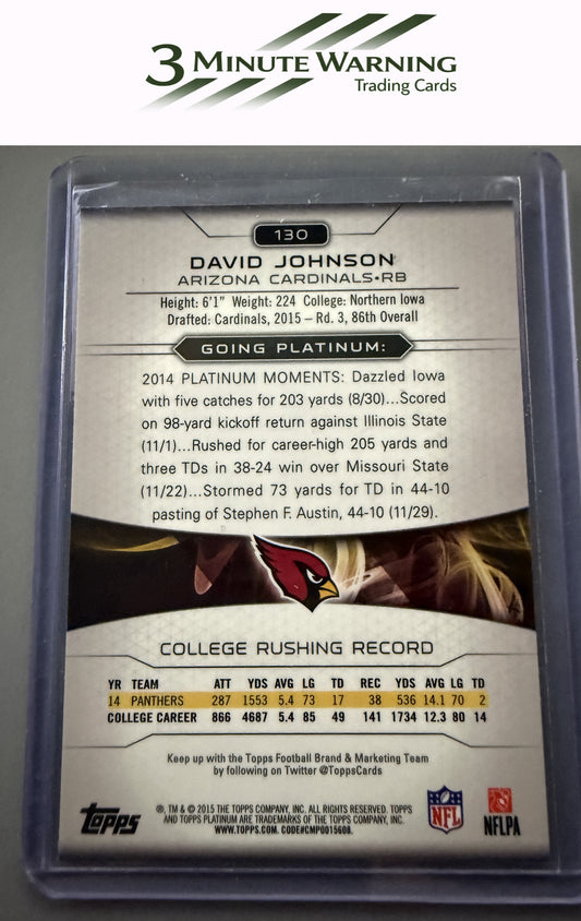 2015 Topps Platinum #130 David Johnson Rookie XFractors