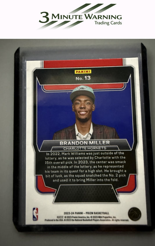 2023-24 Panini Prizm #13 Brandon Miller Luck of the Lottery