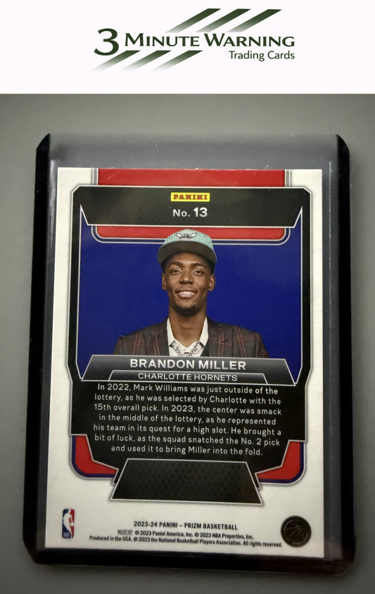2023-24 Panini Prizm #13 Brandon Miller Luck of the Lottery