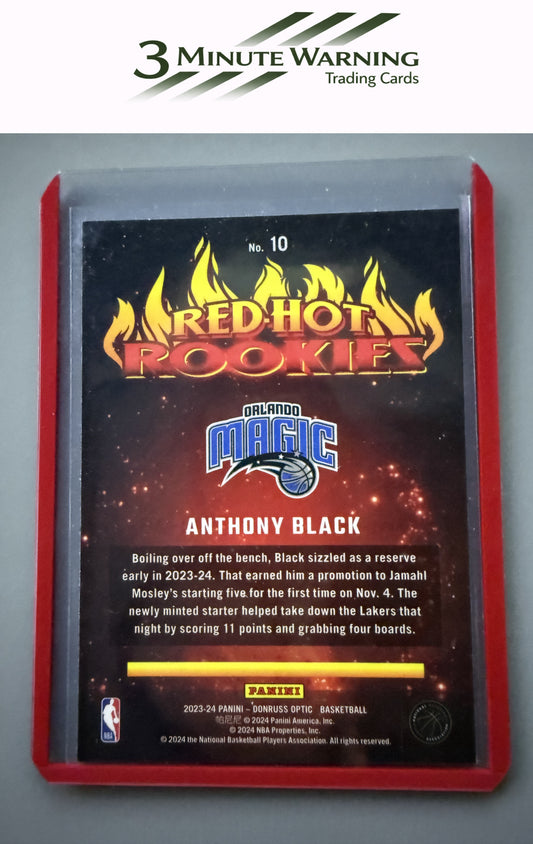2023-24 Donruss Optic #10 Anthony Black Red Hot Rookies