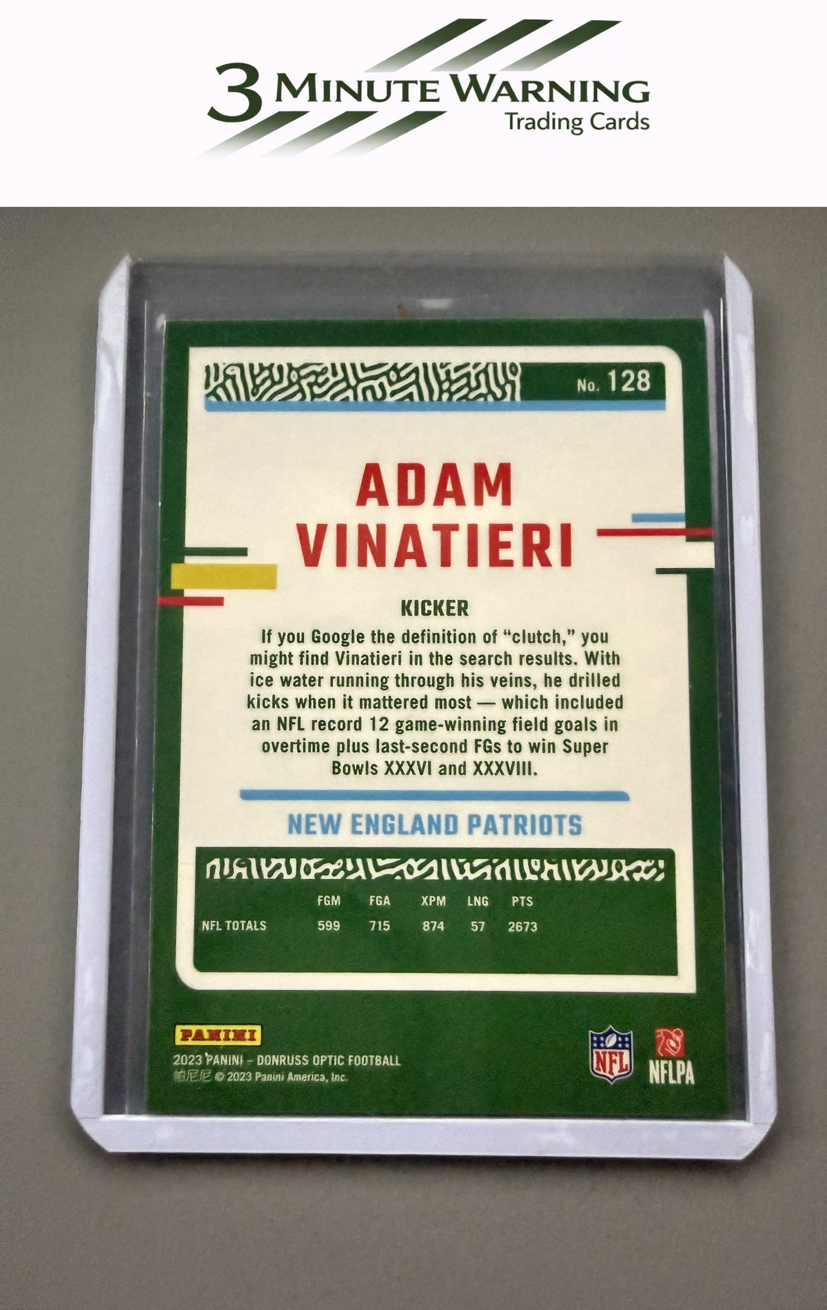 2023 Donruss Optic #128 Adam Vinatieri