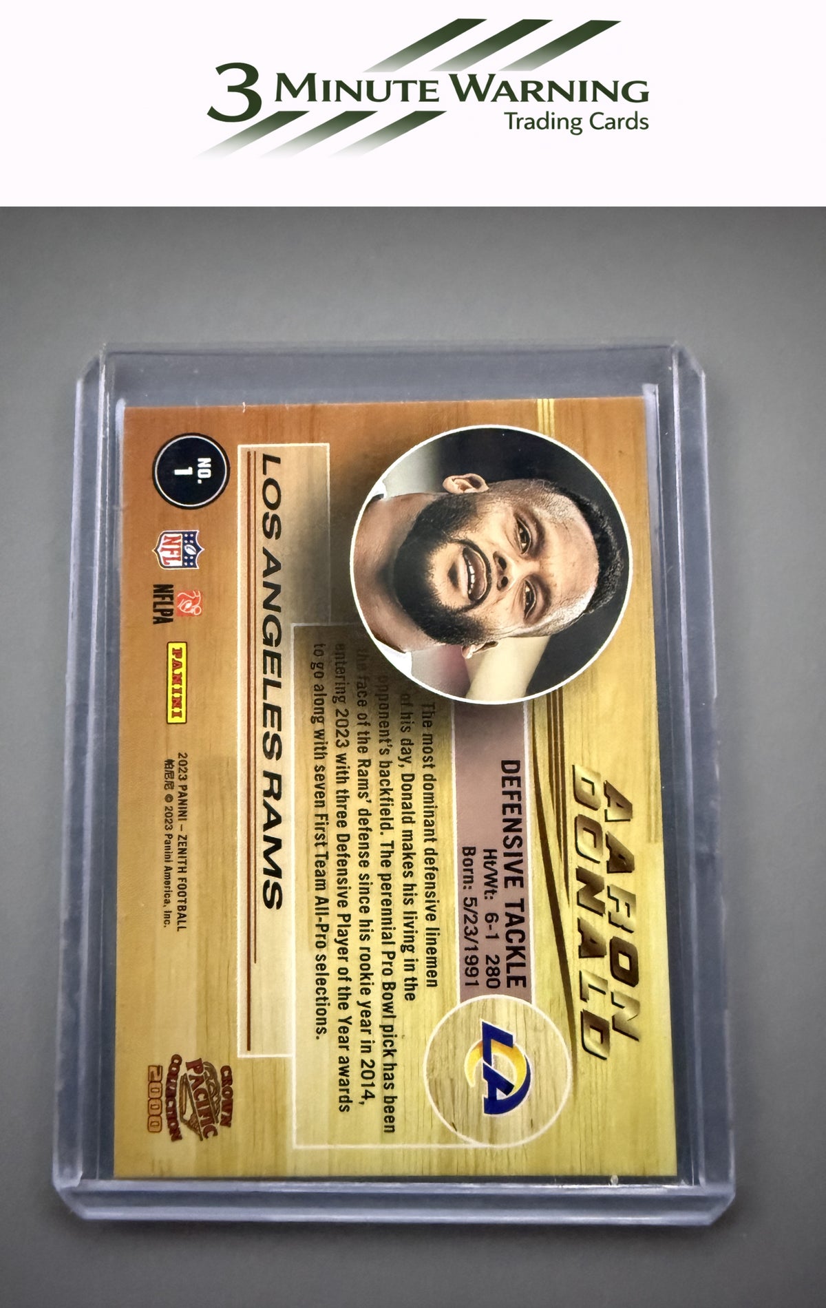 2023 Panini Zenith #1 Aaron Donald Pacific Revolution
