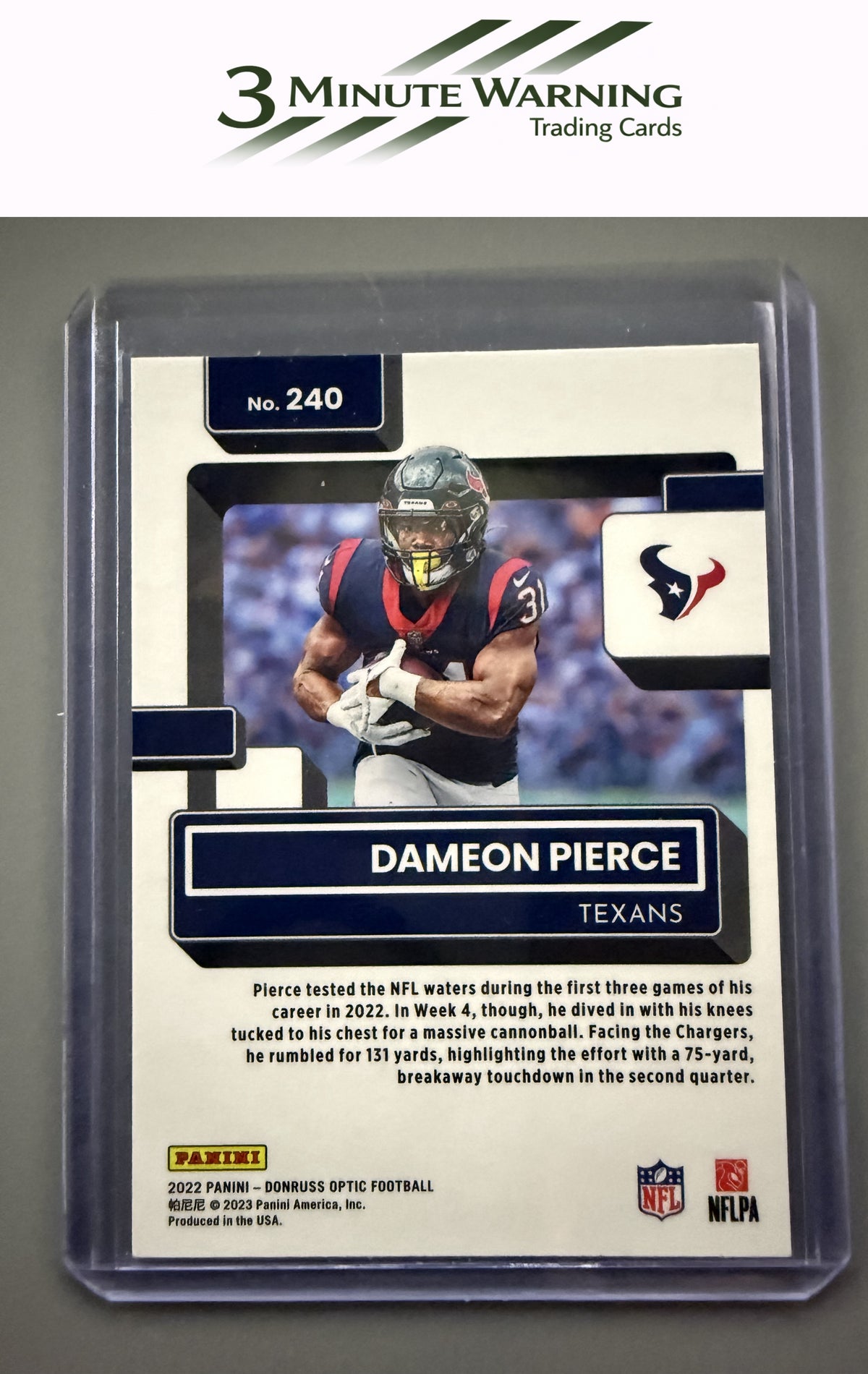 2022 Donruss Optic #240 Dameon Pierce