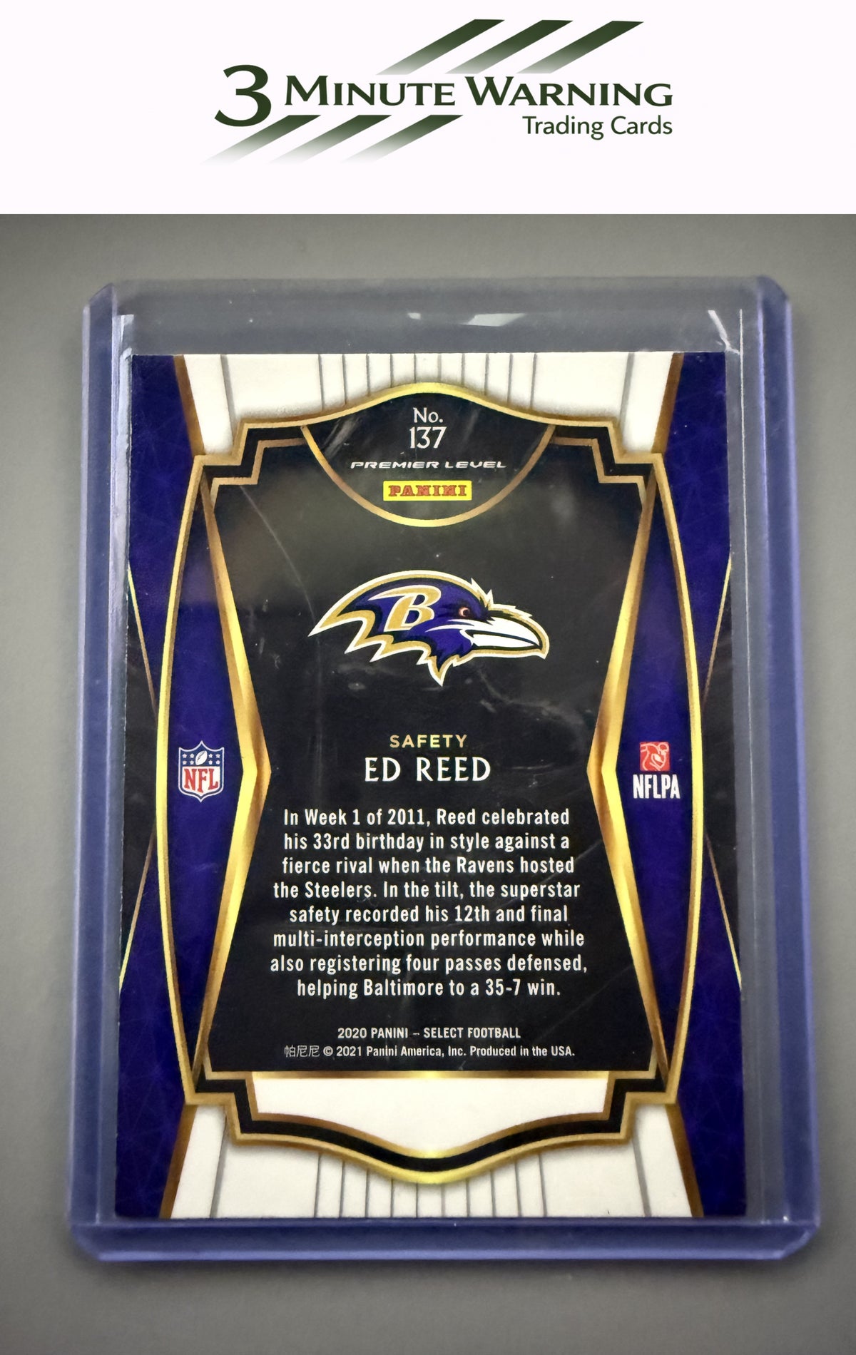 2020 Panini Select #137 Ed Reed