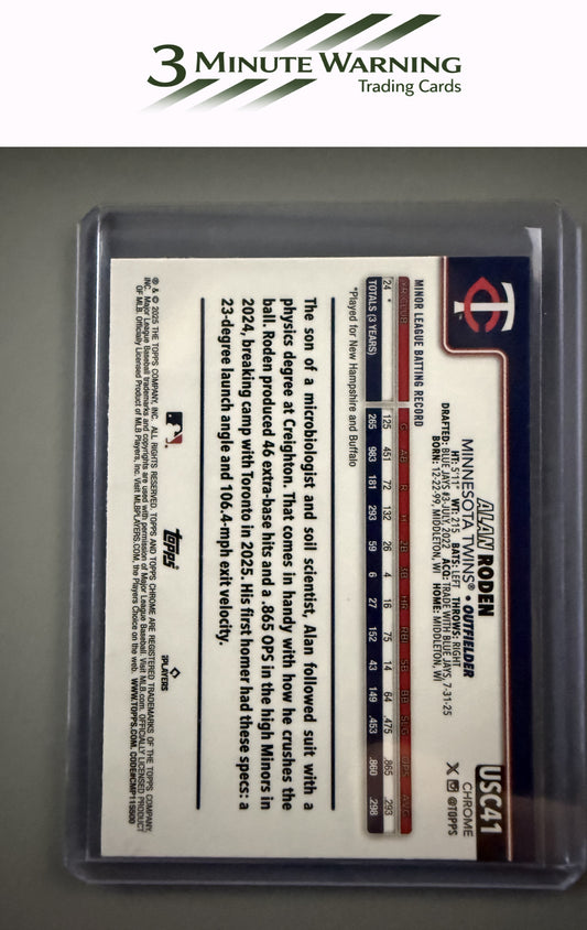 2025 Topps Chrome Update #USC41 Alan Roden X-Fractors