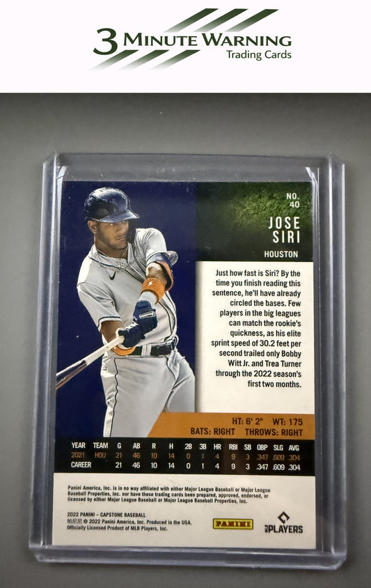 2022 Panini Capstone #40 Jose Siri Blue