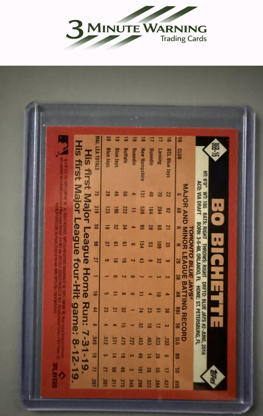 2021 Topps Update #86B-16 Bo Bichette 1986 Topps Baseball 35th Anniversary