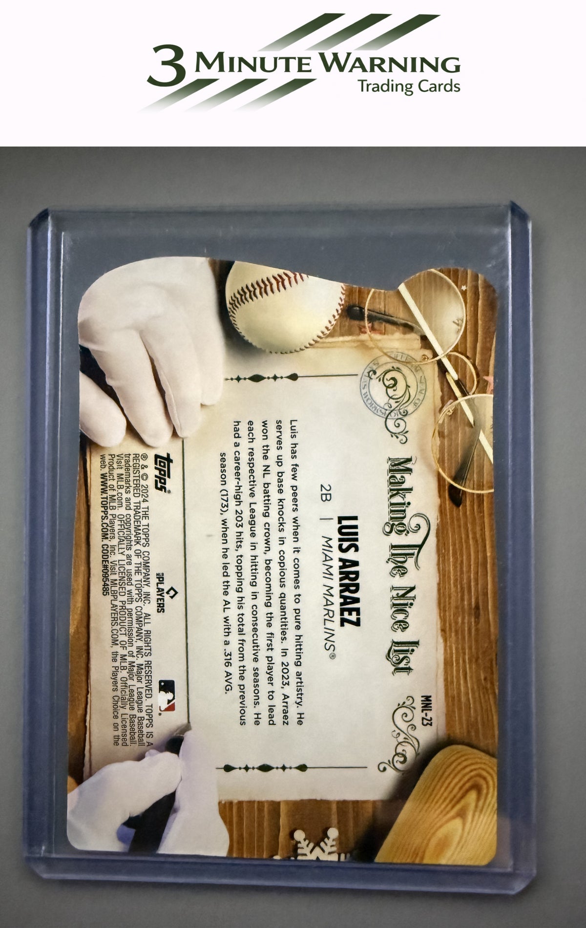 2024 Topps Holiday #MNL-23 Luis Arraez Making the Nice List