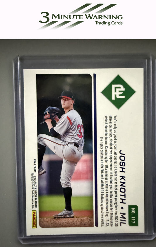 2024 Panini Prospect Edition #117 Josh Knoth Blue #/199