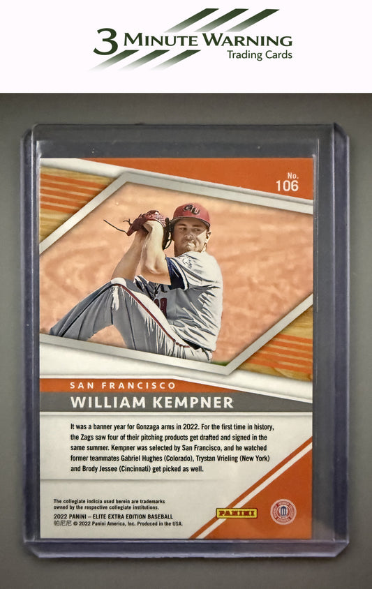 2022 Panini Elite Extra Edition #106 William Kempner Status Green #/499