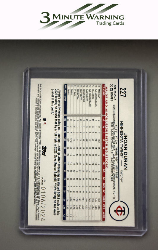 2024 Topps #227 Jhoan Duran Gold #/2024