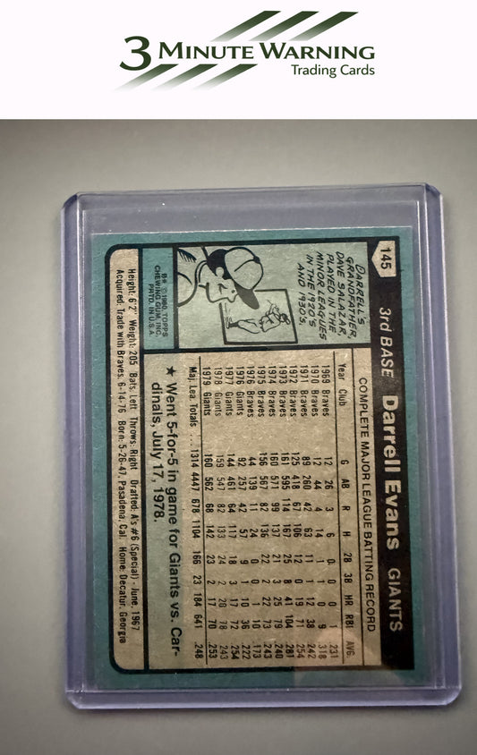 1980 Topps #145 Darrell Evans