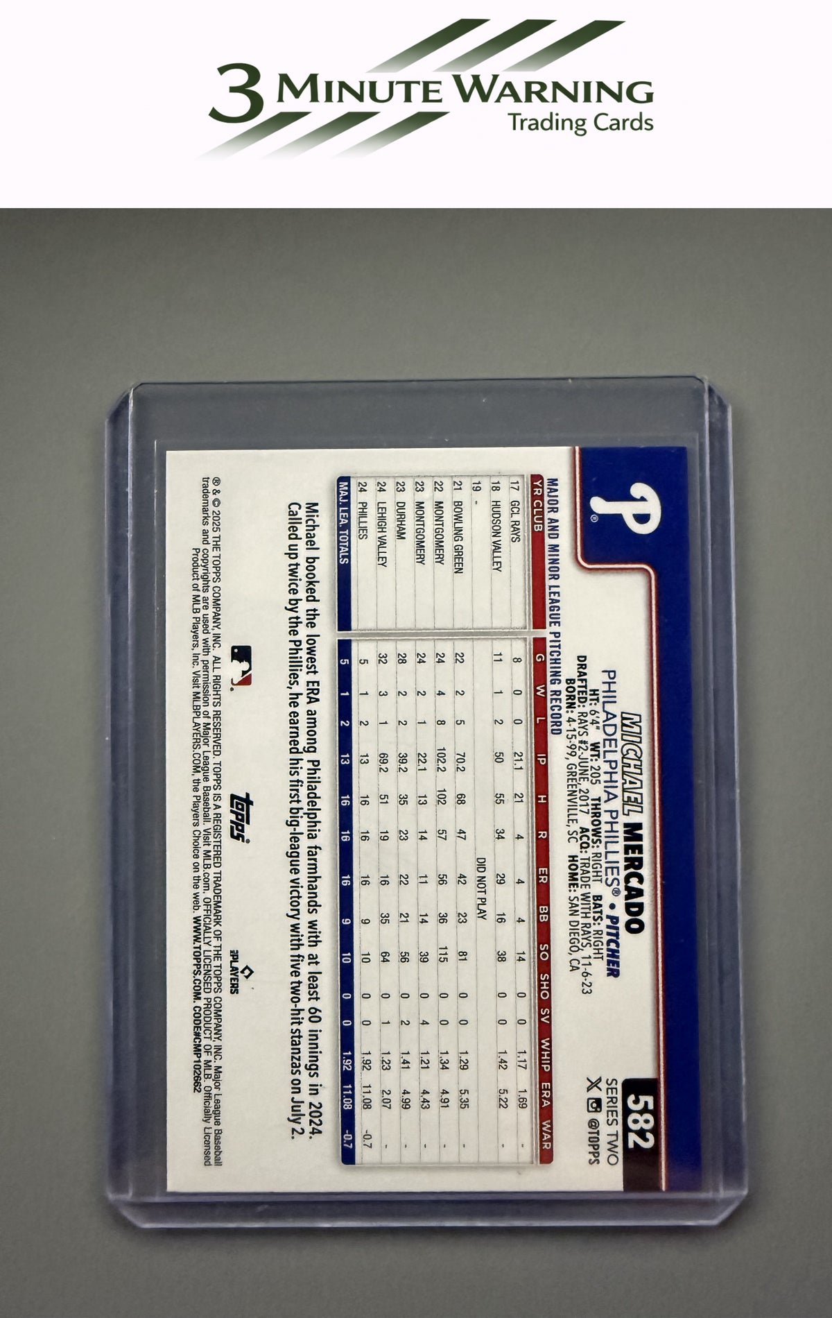 2025 Topps #582 Michael Mercado