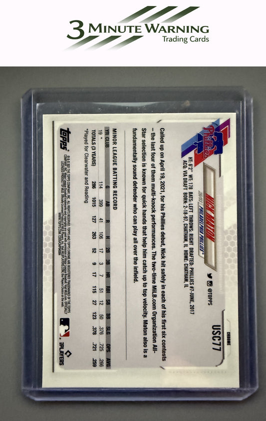 2021 Topps Chrome Update #USC77 Nick Maton