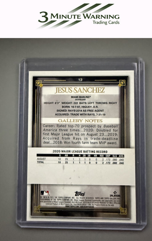 2021 Topps Gallery #12 Jesus Sanchez