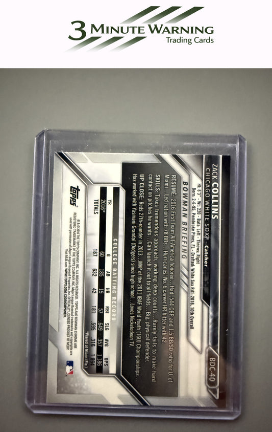 2016 Bowman Draft #BDC-40 Zack Collins Chrome