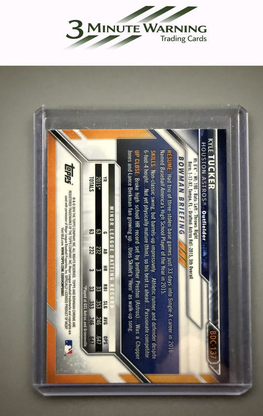 2016 Bowman Draft #BDC-137 Kyle Tucker Chrome