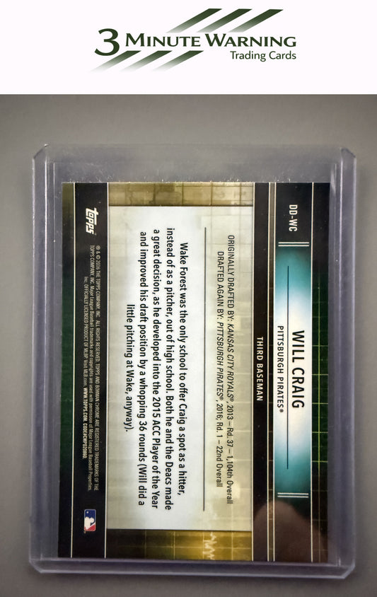 2016 Bowman Draft #DD-WC Will Craig Draft Dividends