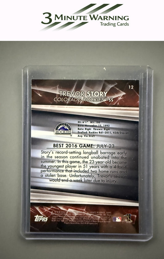 2016 Bowman's Best #12 Trevor Story