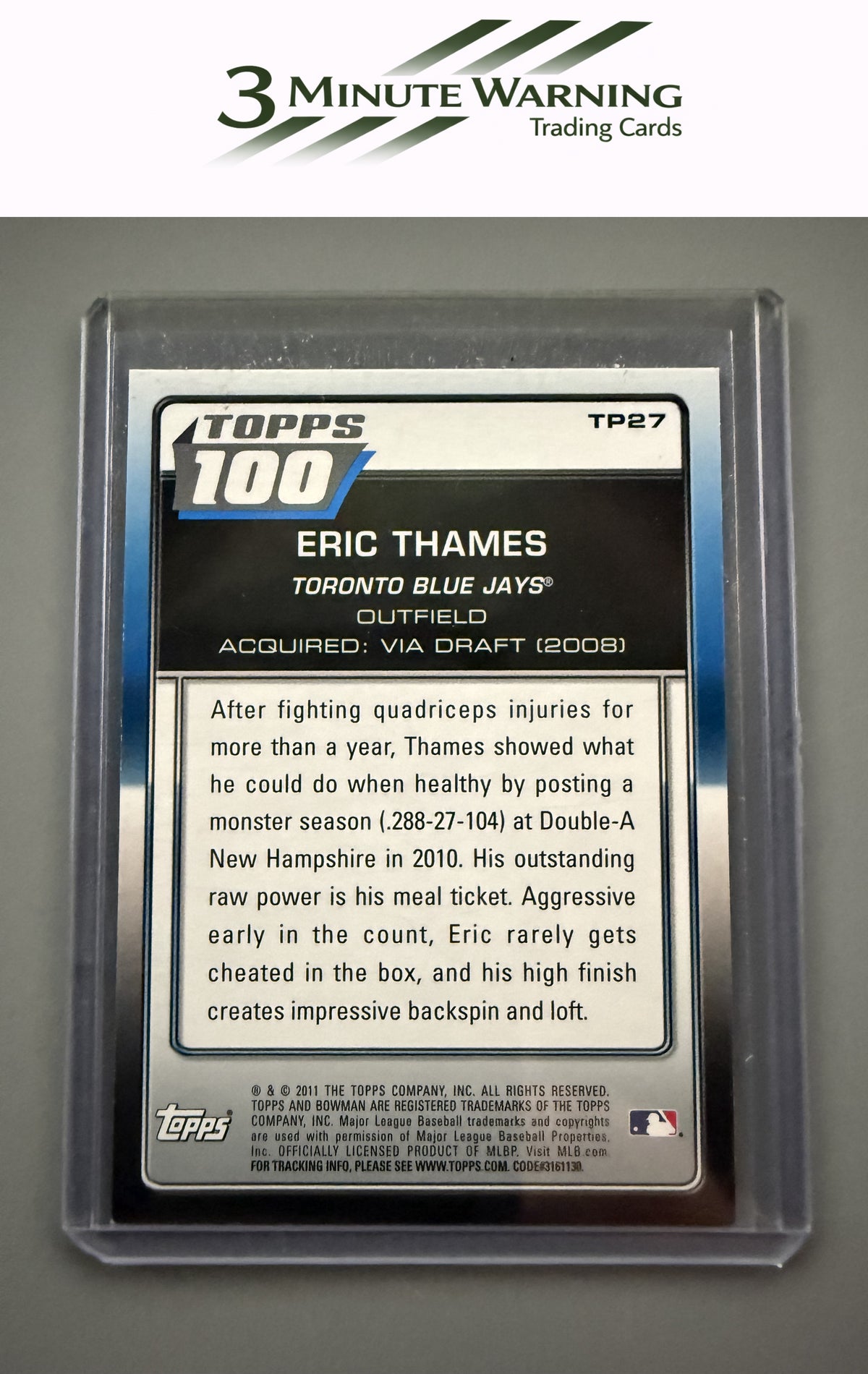 2011 Bowman #TP27 Eric Thames Topps 100