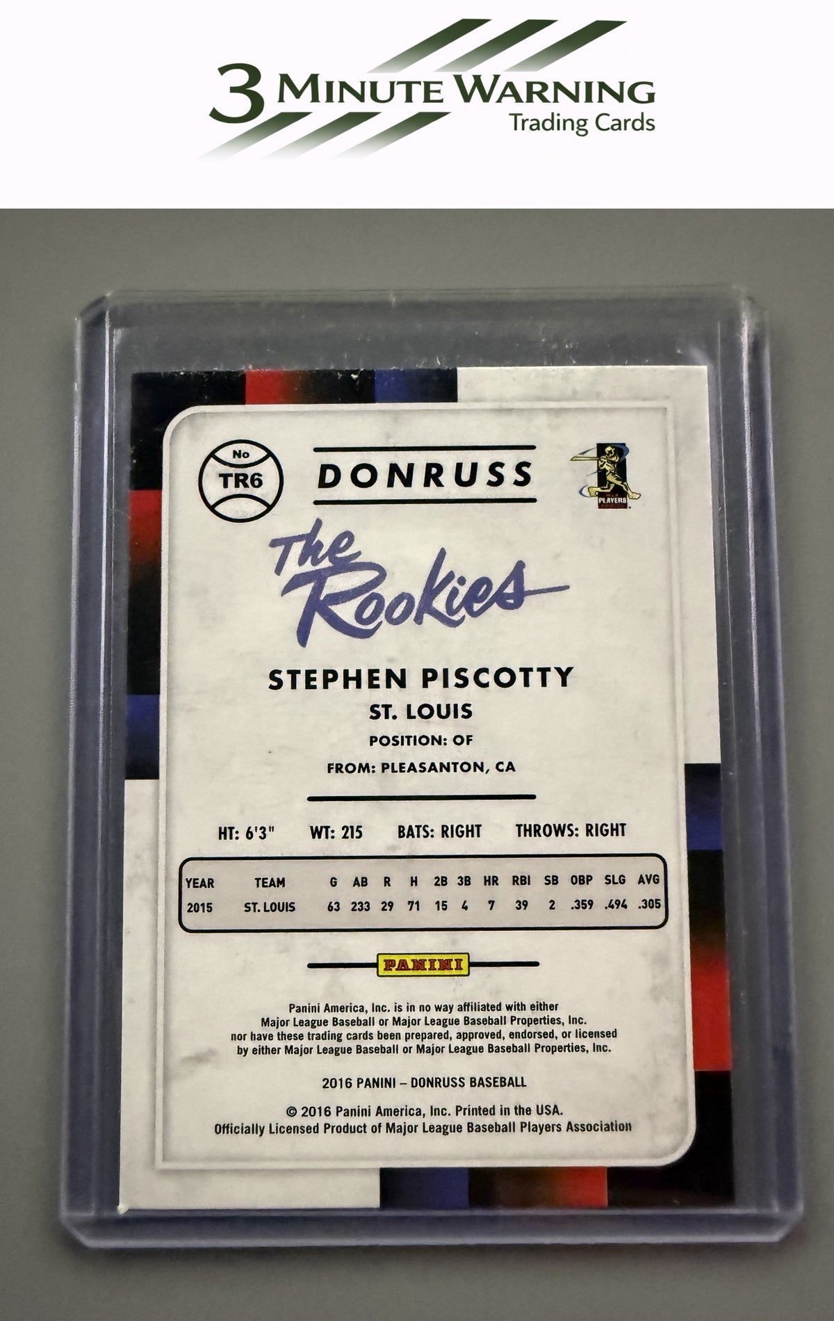 2016 Donruss #TR6 Stephen Piscotty The Rookies