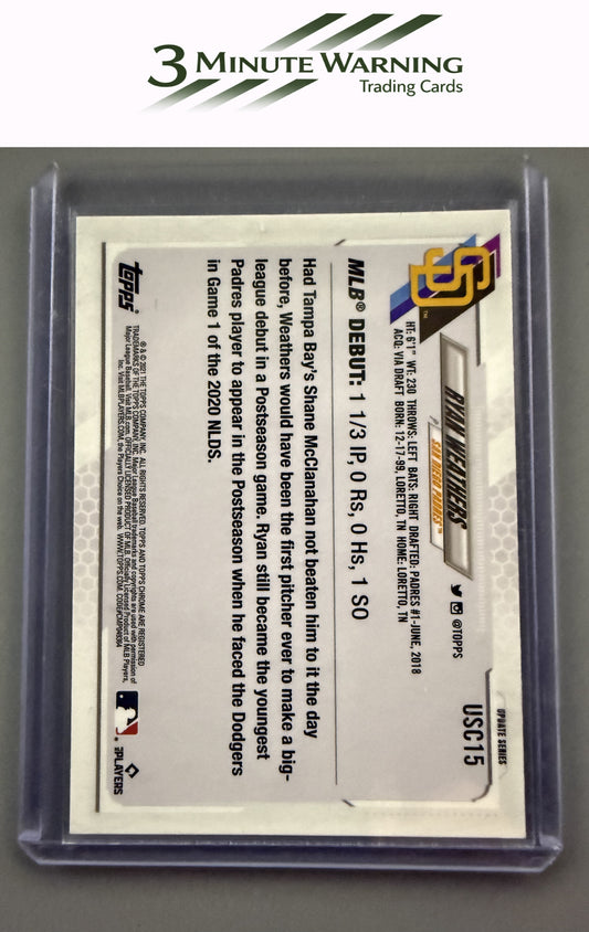 2021 Topps Chrome Update #USC15 Ryan Weathers Purple Refractor