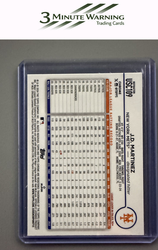 2024 Topps Chrome Update #USC109 J.D. Martinez Refractor