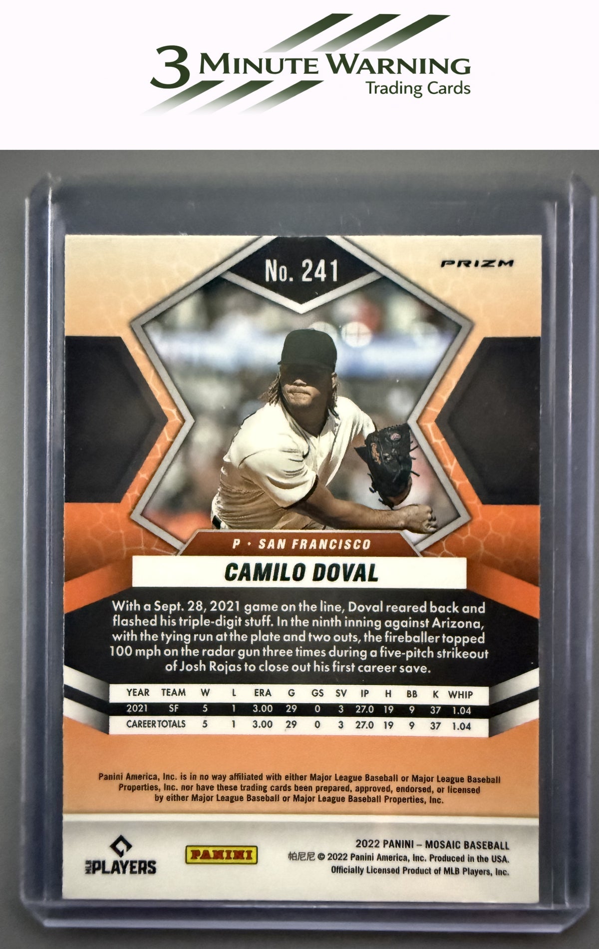 2022 Panini Mosaic #241 Camilo Doval Mosaic