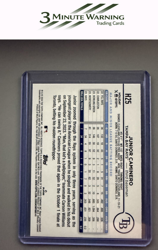 2024 Topps Holiday #H25 Junior Caminero