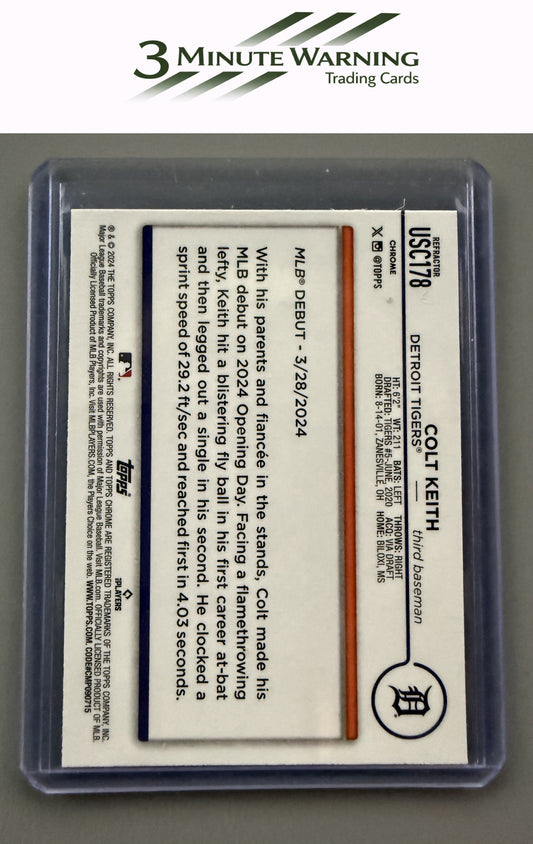 2024 Topps Chrome Update #USC178 Colt Keith Prism Refractor