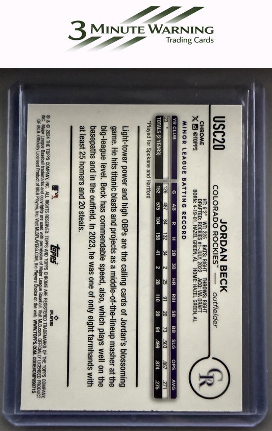 2024 Topps Chrome Update #USC20 Jordan Beck
