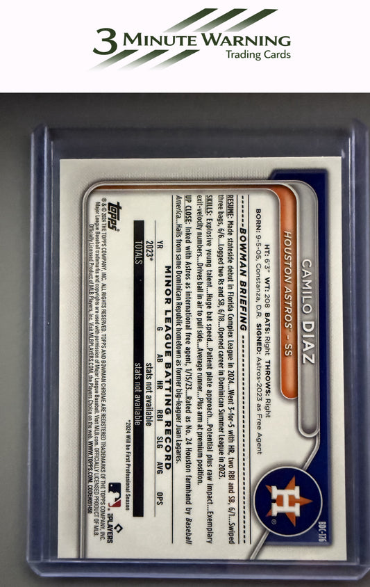 2024 Bowman Draft #BDC-176 Camilo Diaz Chrome