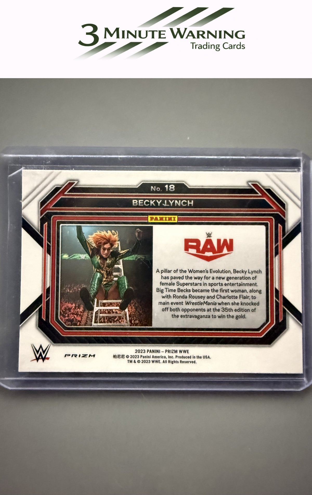 2023 Panini Prizm WWE #18 Becky Lynch Ruby Wave