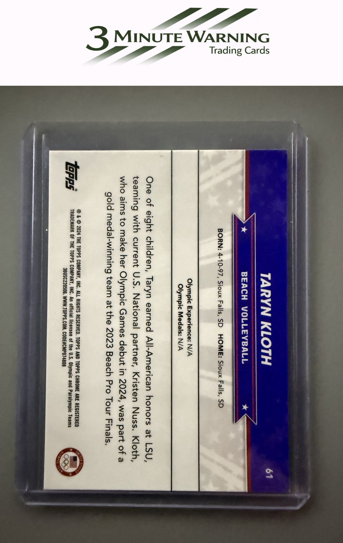 2024 Topps Chrome U.S. Olympics & Paralympic Hopefuls #61 Taryn Kloth