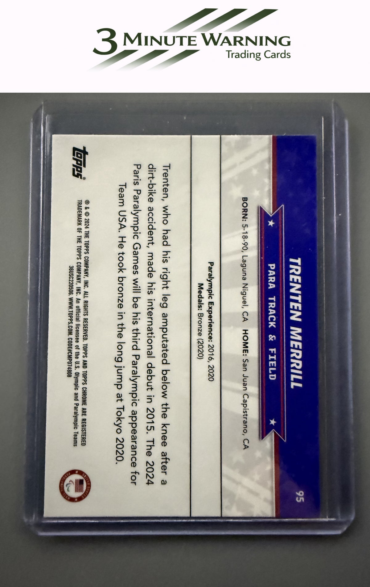 2024 Topps Chrome U.S. Olympics & Paralympic Hopefuls #95 Trenten Merrill