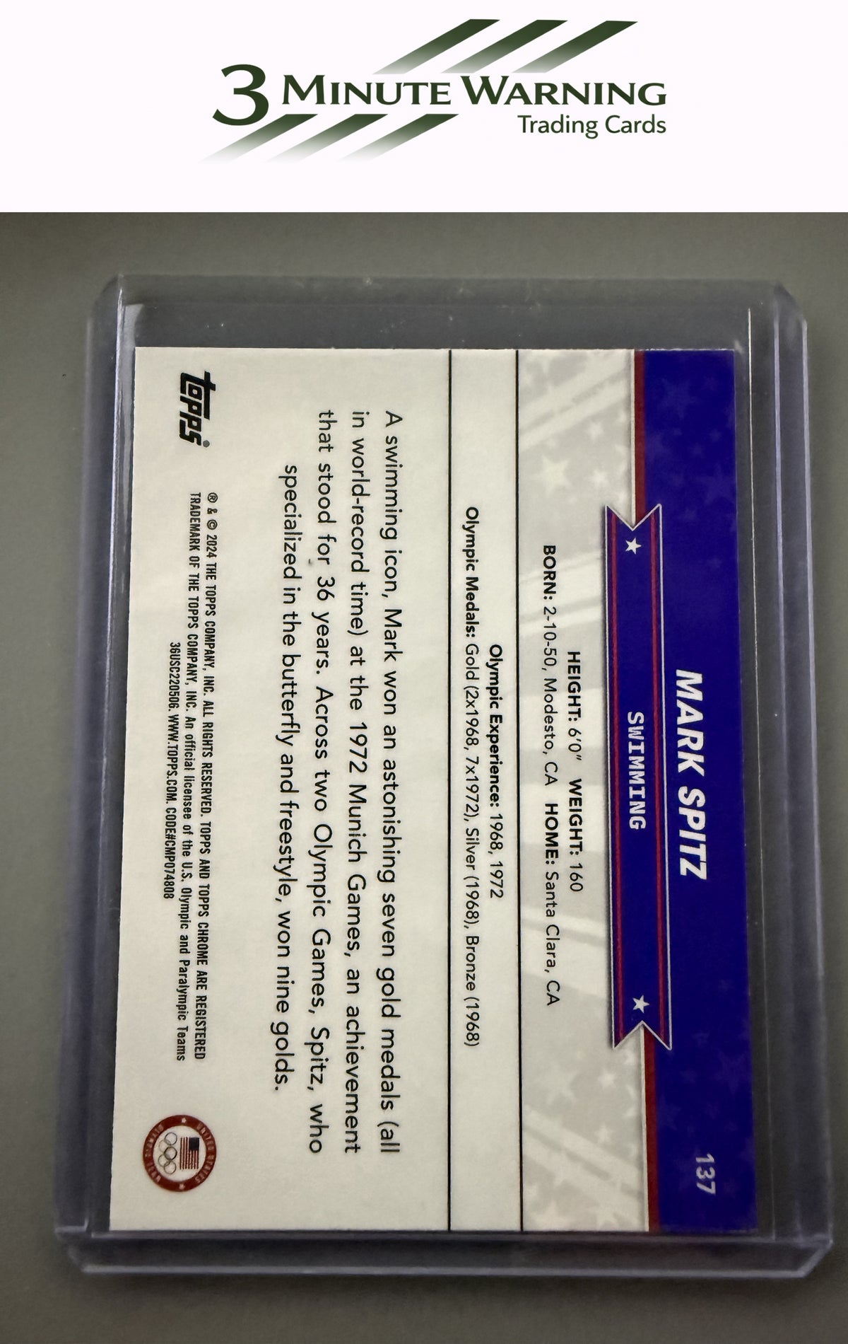 2024 Topps Chrome U.S. Olympics & Paralympic Hopefuls #137 Mark Spitz
