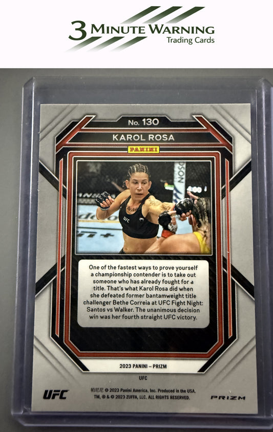 2023 Panini Prizm UFC #130 Karol Rosa Green Prizm