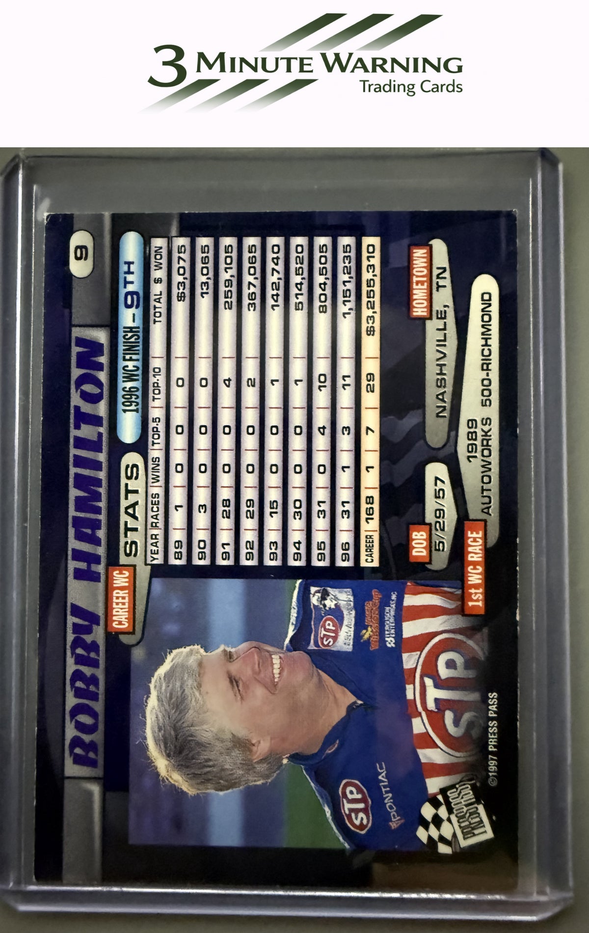 1997 Press Pass #9 Bobby Hamilton