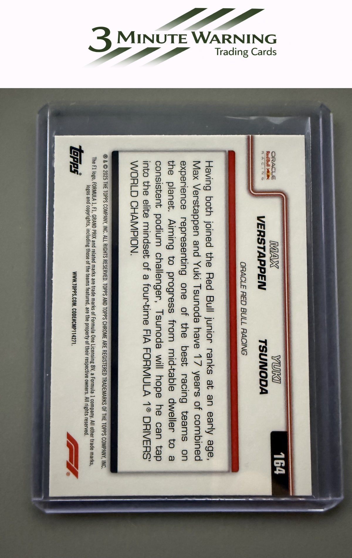 2025 Topps Chrome Formula 1 #164 Max Verstappen / Yuki Tsunoda