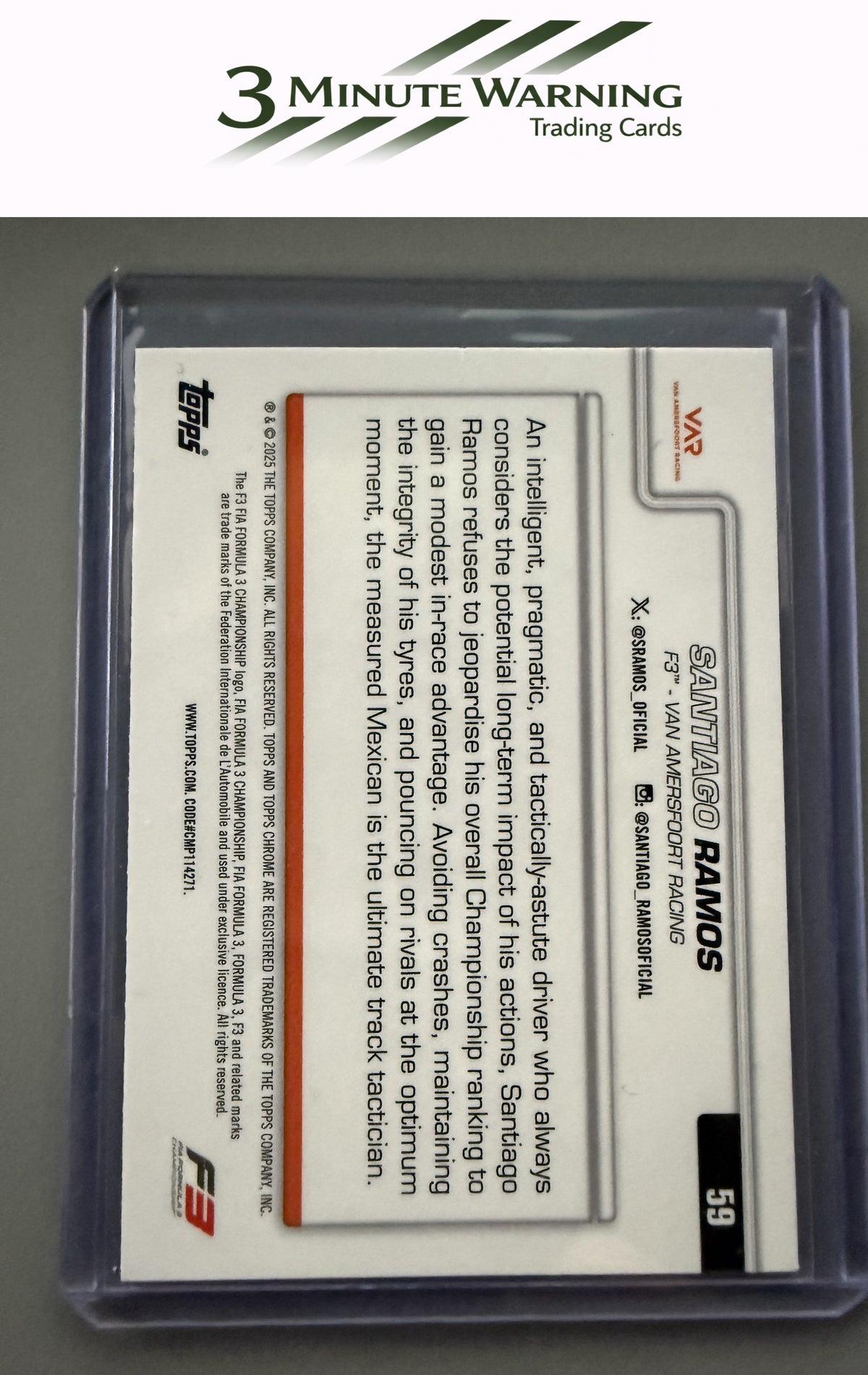 2025 Topps Chrome Formula 1 #59 Santiago Ramos