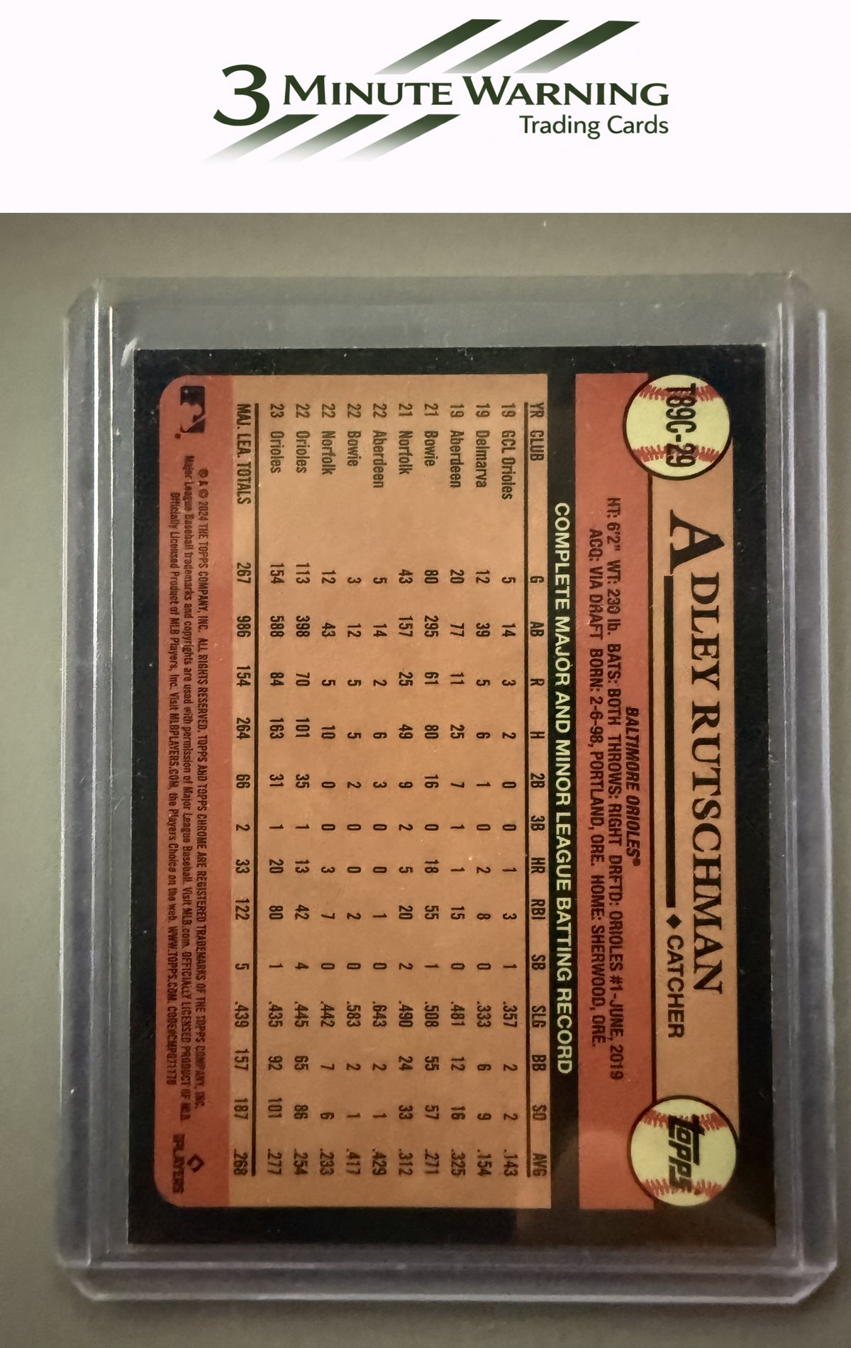 2024 Topps #T89C-29 Adley Rutschman 1989 Topps Baseball 35th Anniversary Chrome
