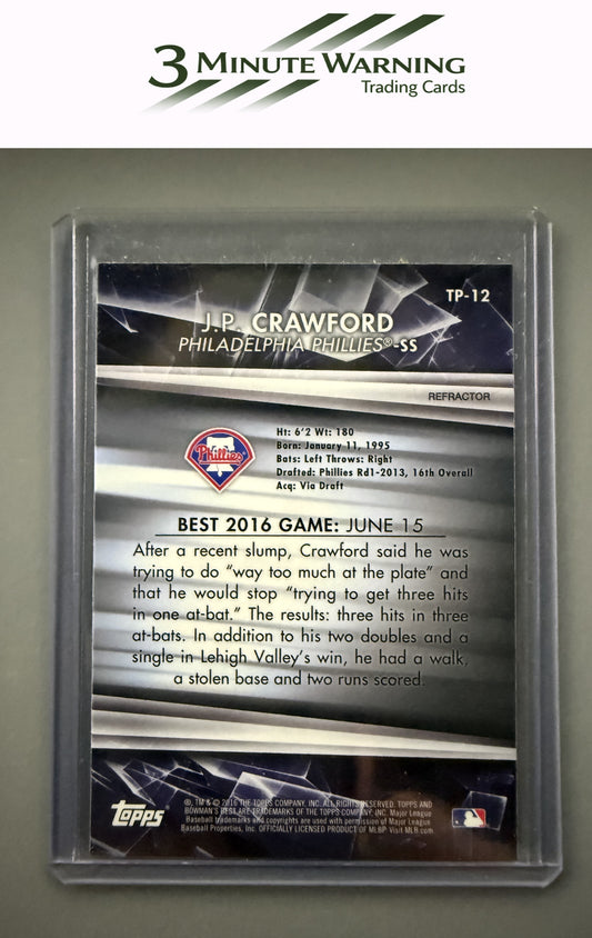2016 Bowman's Best #TP-12 J.P. Crawford Top Prospects Atomic Refractor