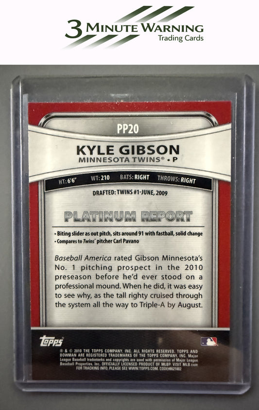 2010 Bowman Platinum #PP20 Kyle Gibson Prospects
