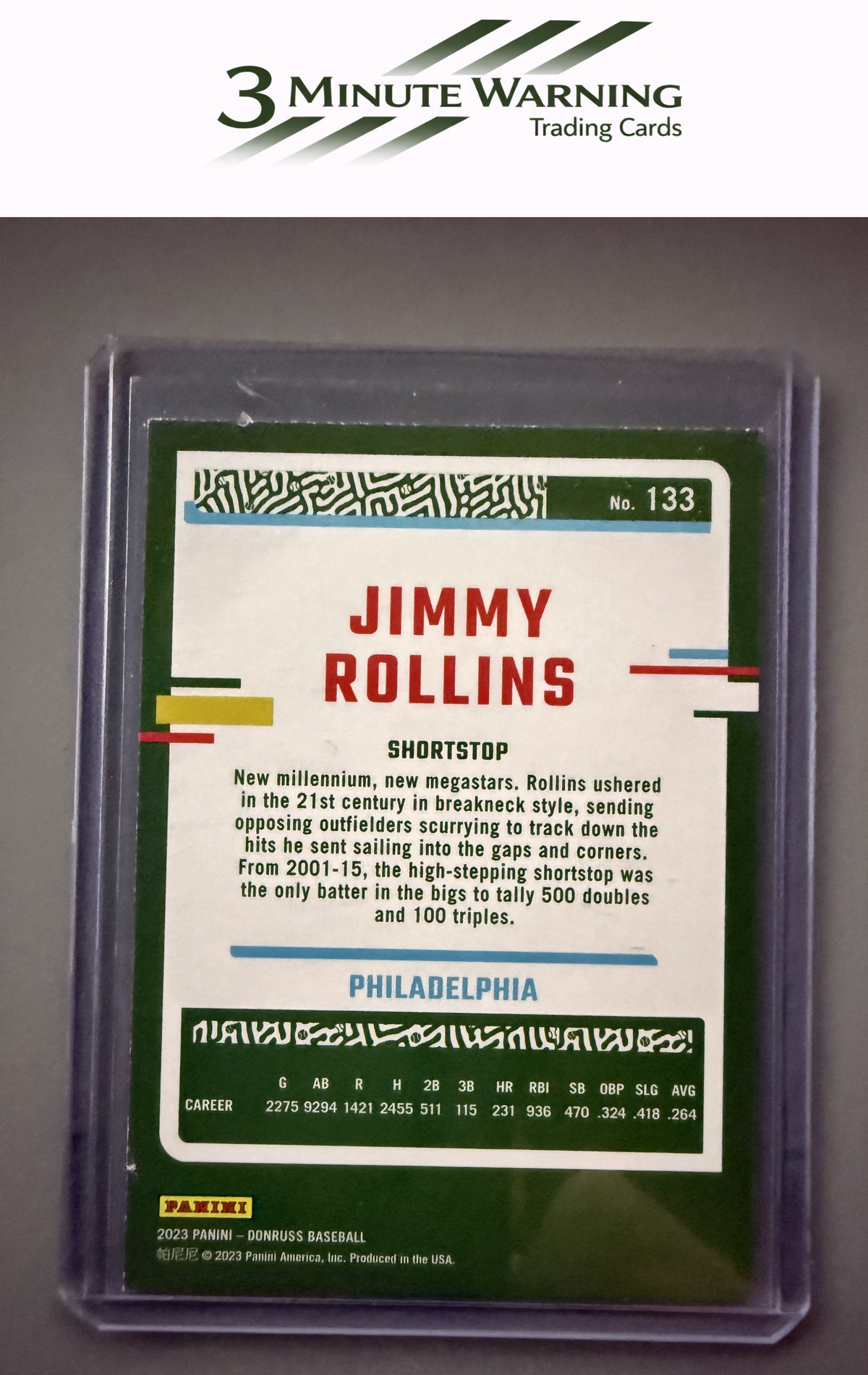 2023 Donruss #133 Jimmy Rollins Holo Pink