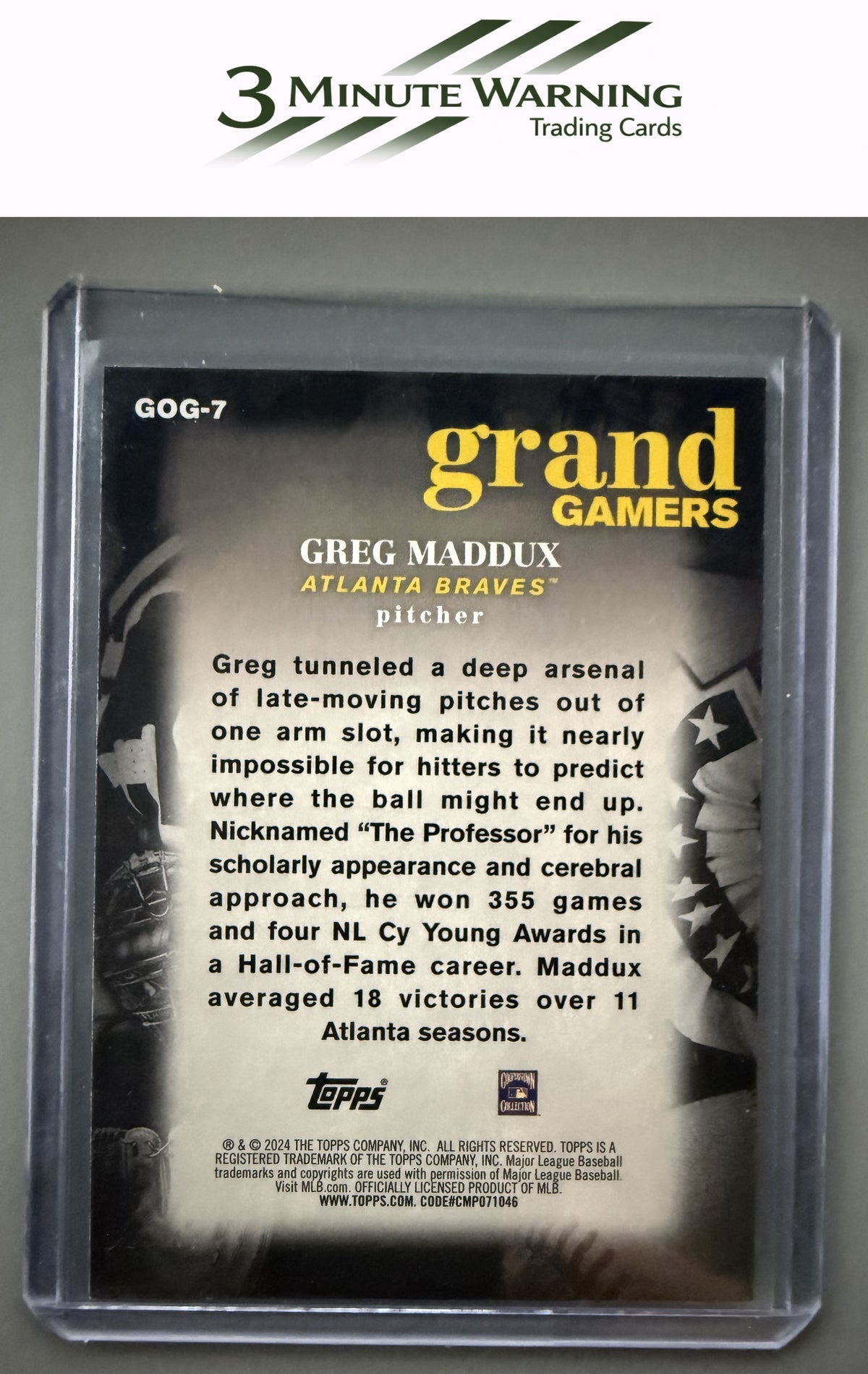 2024 Topps #GOG-7 Greg Maddux Grand Gamers