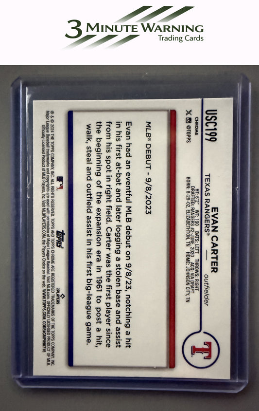 2024 Topps Chrome Update #USC199 Evan Carter