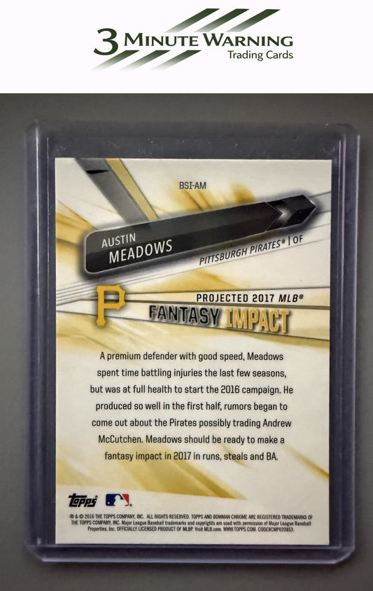 2016 Bowman Draft #BSI-AM Austin Meadows Bowman Scouts' Fantasy Impact